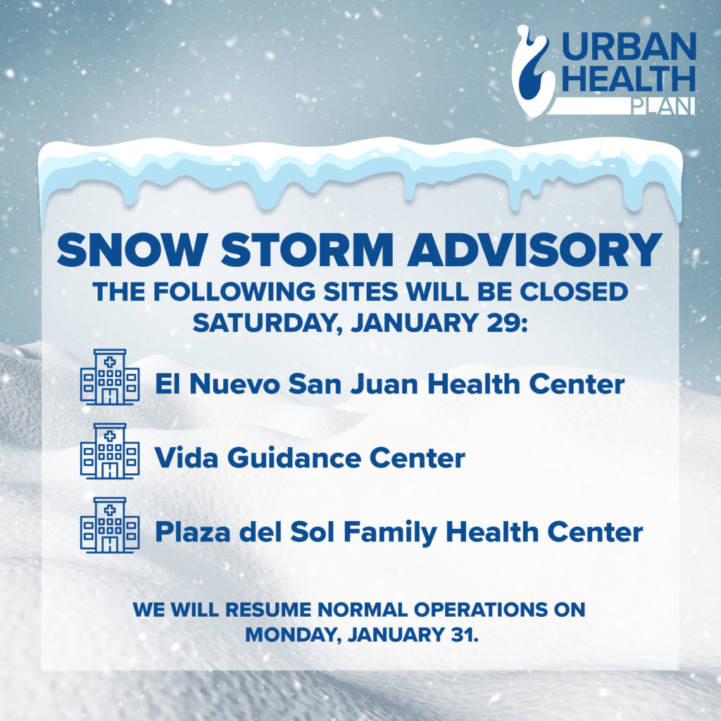 Advisory for site closures on Saturday, Jan. 29 2022 due to snow storm