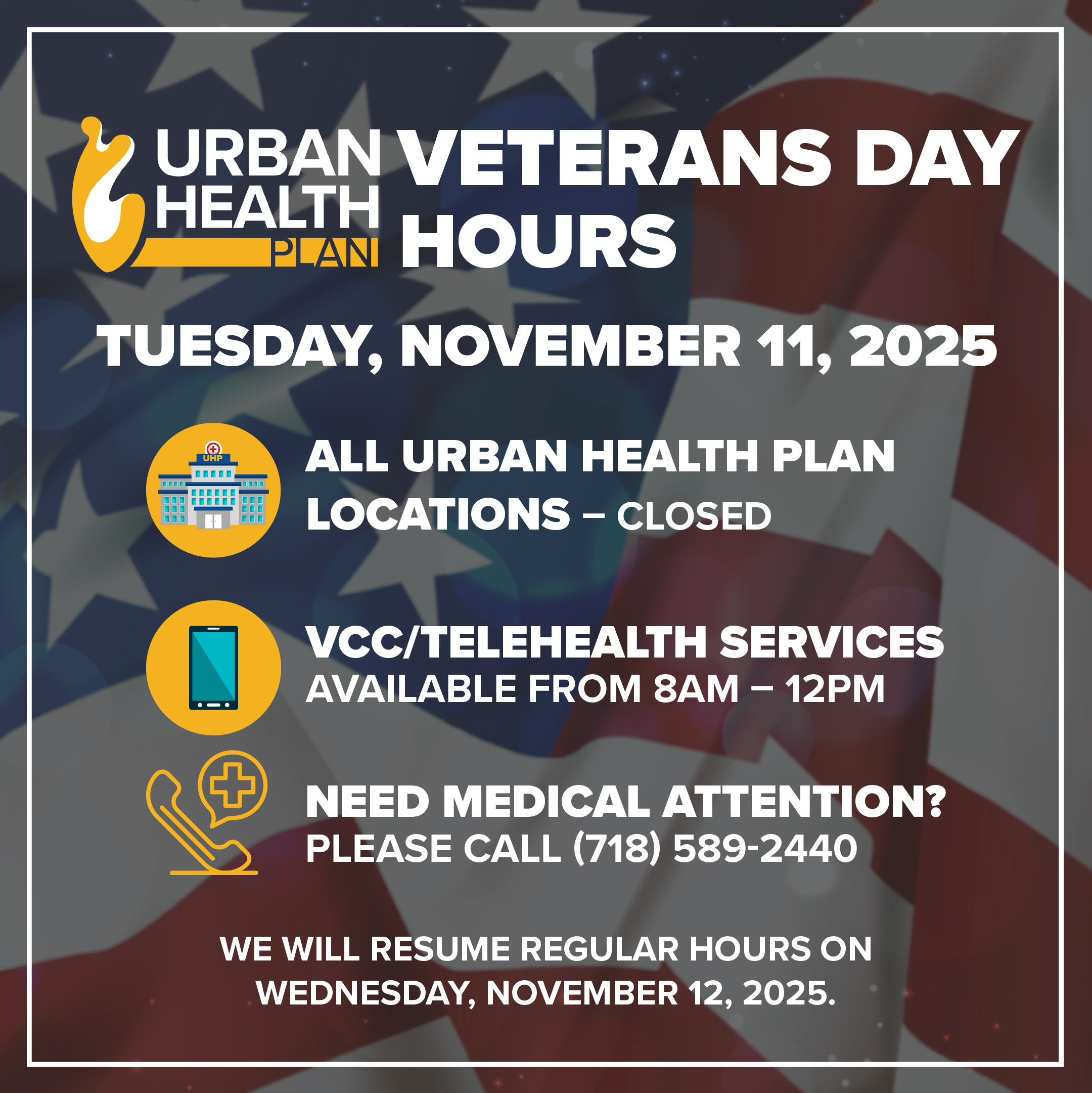 veterans day schedule