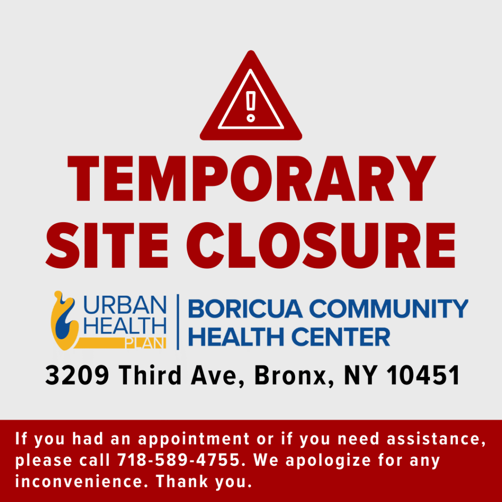Temporary site closure - Boricua Community Health Center