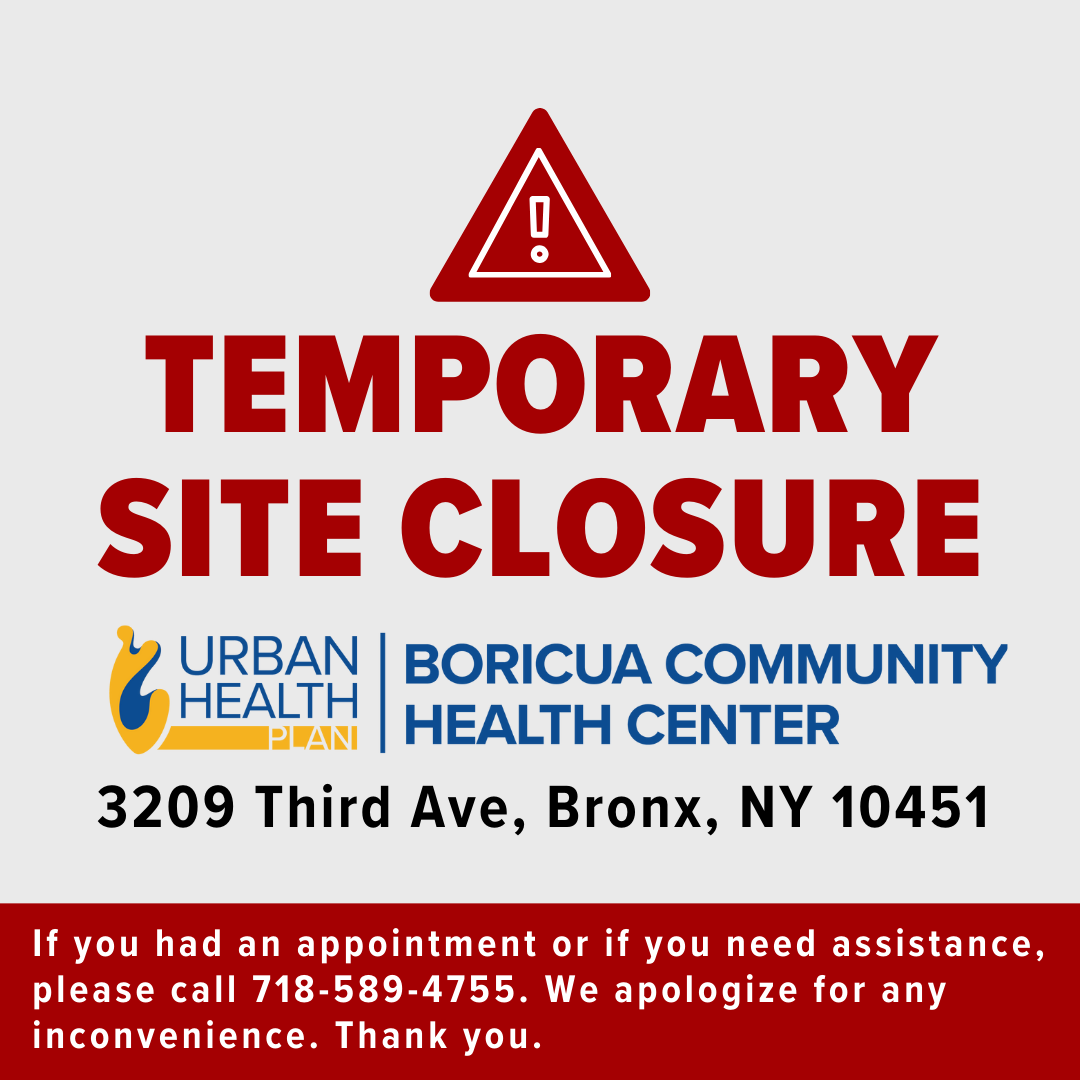 Temporary site closure - Boricua Community Health Center